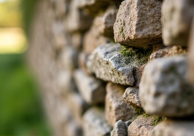 Lavorazione artigianale di pietre naturali per muretto a secco