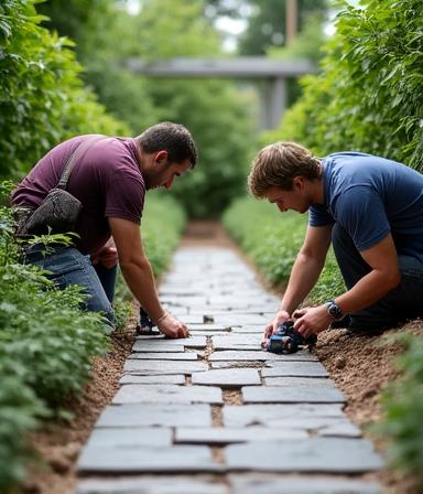 Team al lavoro in cantiere